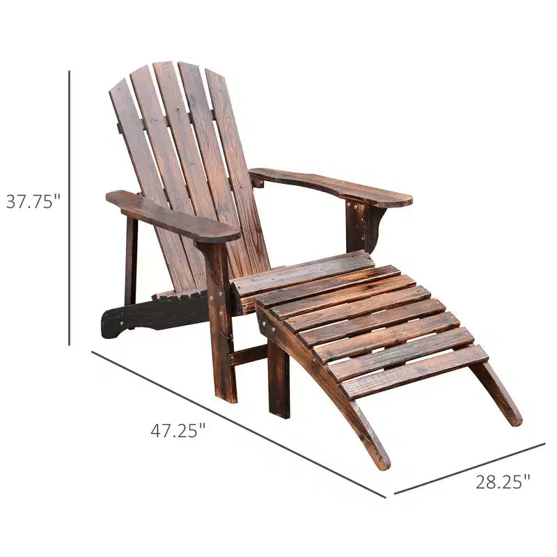 Sedia Adirondack Doppia in Legno, Divanetto da Esterno con Schienale Alto, Braccioli Lisci