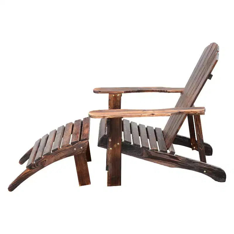 Sedia Adirondack Doppia in Legno, Divanetto da Esterno con Schienale Alto, Braccioli Lisci