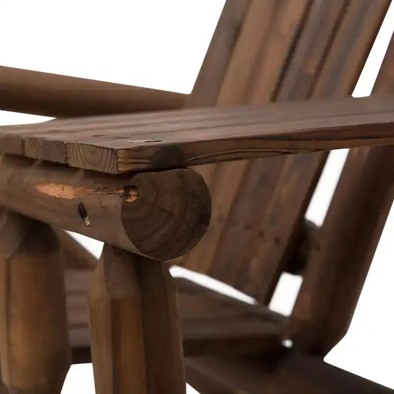 Sedia Adirondack in Legno a 2 Posti, Panca da Giardino con Tavolino, Divanetto da Esterno per Falò per Veranda, Terrazza