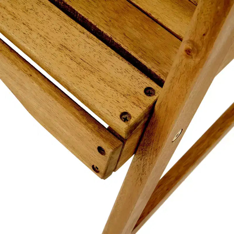 Sedie da pranzo Adirondack da esterno in legno di acacia resistenti alle intemperie (set da 2), finitura naturale