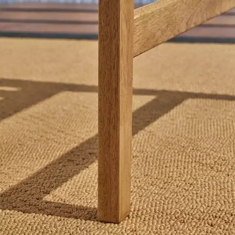 Sedie da pranzo Adirondack da esterno in legno di acacia resistenti alle intemperie (set da 2), finitura naturale