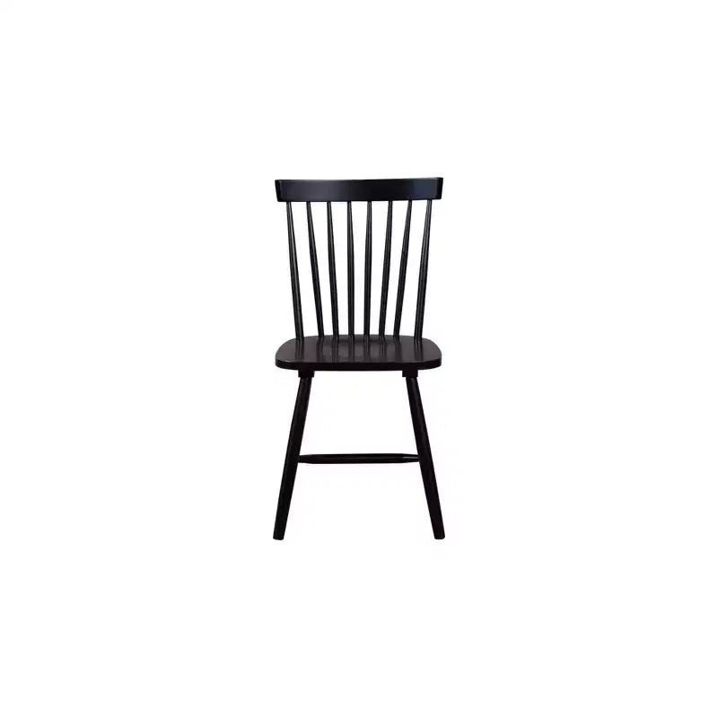 Set of 2 Windsor Chairs, Black