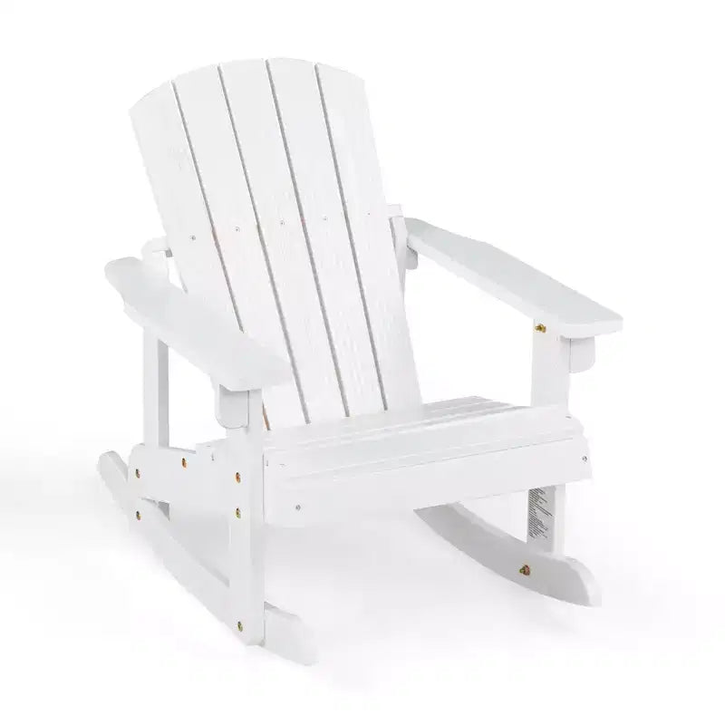 Costway Chaise à bascule Adirondack pour enfant en bois massif avec dossier à lattes
