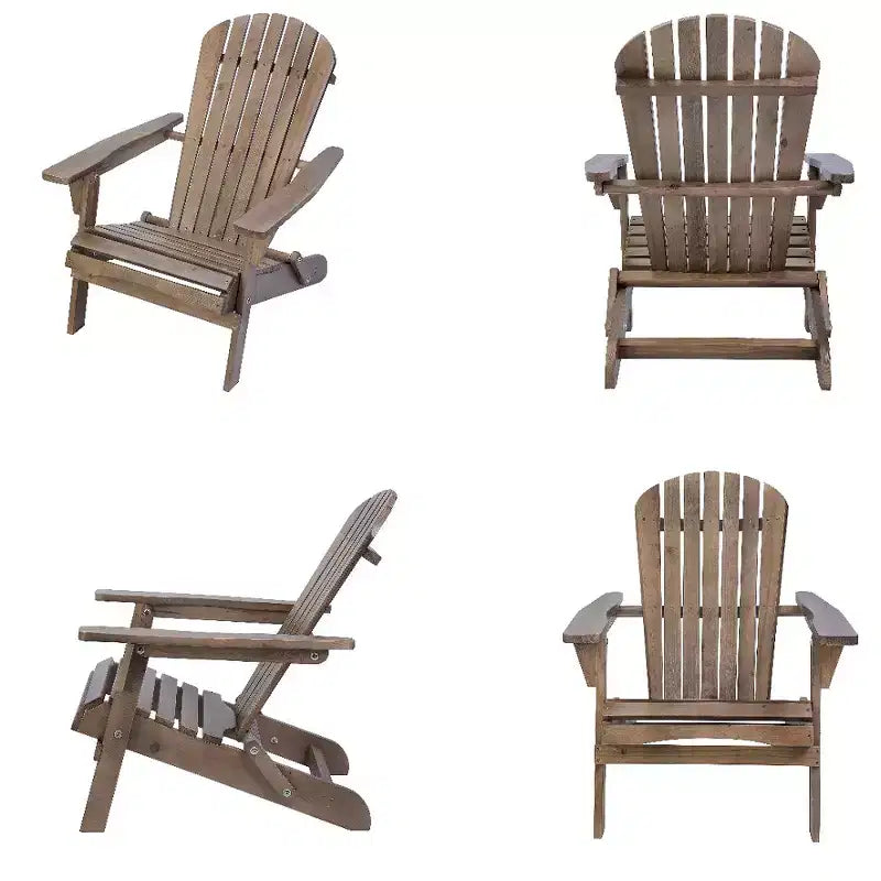 Sedia Adirondack Pieghevole Grande in Legno di Pino Grand Collection