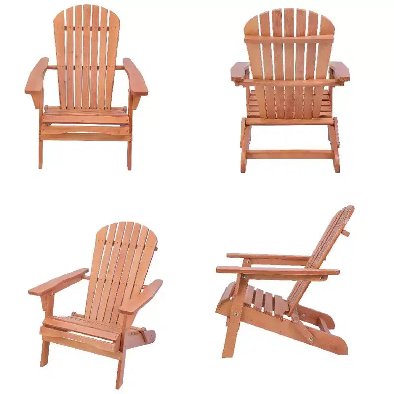 Sedia Adirondack Pieghevole Grande in Legno di Pino Grand Collection