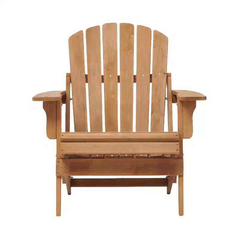 Sedia Adirondack Pieghevole in Legno Sovradimensionata con Schienale e Seduta Preassemblati, Legno di Hemlock, Capacità di Carico 150 kg per Giardino o Terrazza