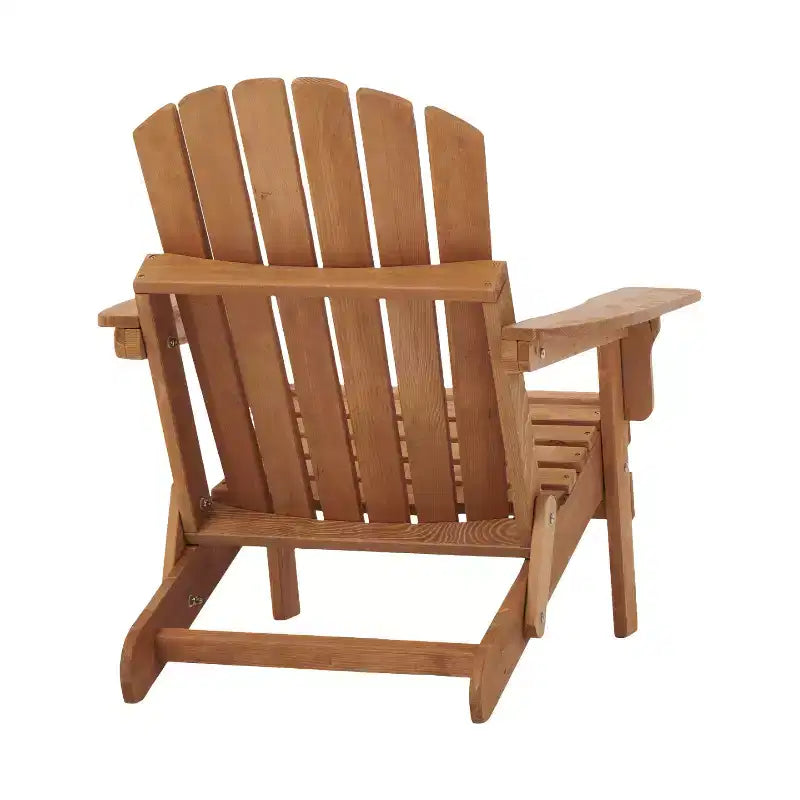 Sedia Adirondack Pieghevole in Legno Sovradimensionata con Schienale e Seduta Preassemblati, Legno di Hemlock, Capacità di Carico 150 kg per Giardino o Terrazza