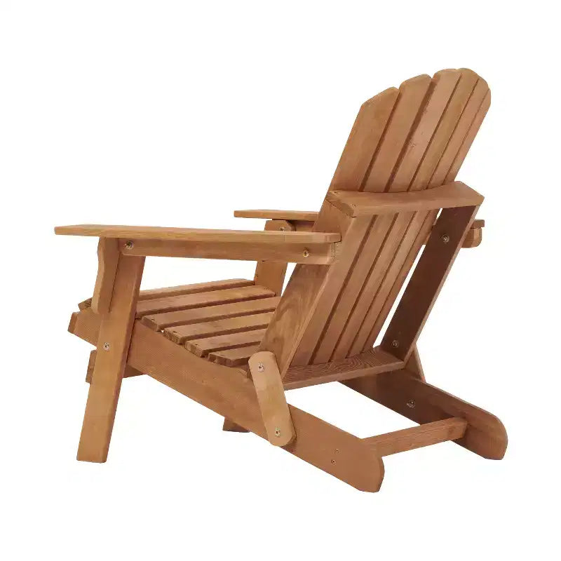 Sedia Adirondack Pieghevole in Legno Sovradimensionata con Schienale e Seduta Preassemblati, Legno di Hemlock, Capacità di Carico 150 kg per Giardino o Terrazza