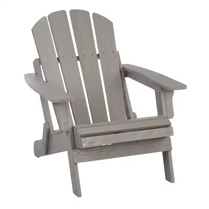 Sedia Adirondack Pieghevole in Legno Goffrato Oversize con Schienale e Seduta Preassemblati, Legno di Hemlock, Capacità di Carico 150 kg per Giardino o Terrazza