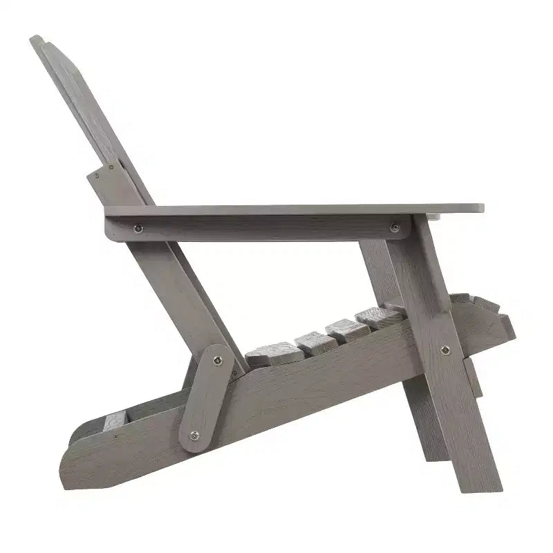 Sedia Adirondack Pieghevole in Legno Goffrato Oversize con Schienale e Seduta Preassemblati, Legno di Hemlock, Capacità di Carico 150 kg per Giardino o Terrazza