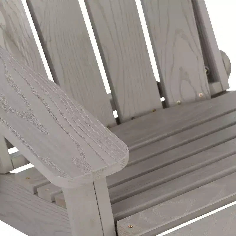 Sedia Adirondack Pieghevole in Legno Goffrato Oversize con Schienale e Seduta Preassemblati, Legno di Hemlock, Capacità di Carico 150 kg per Giardino o Terrazza