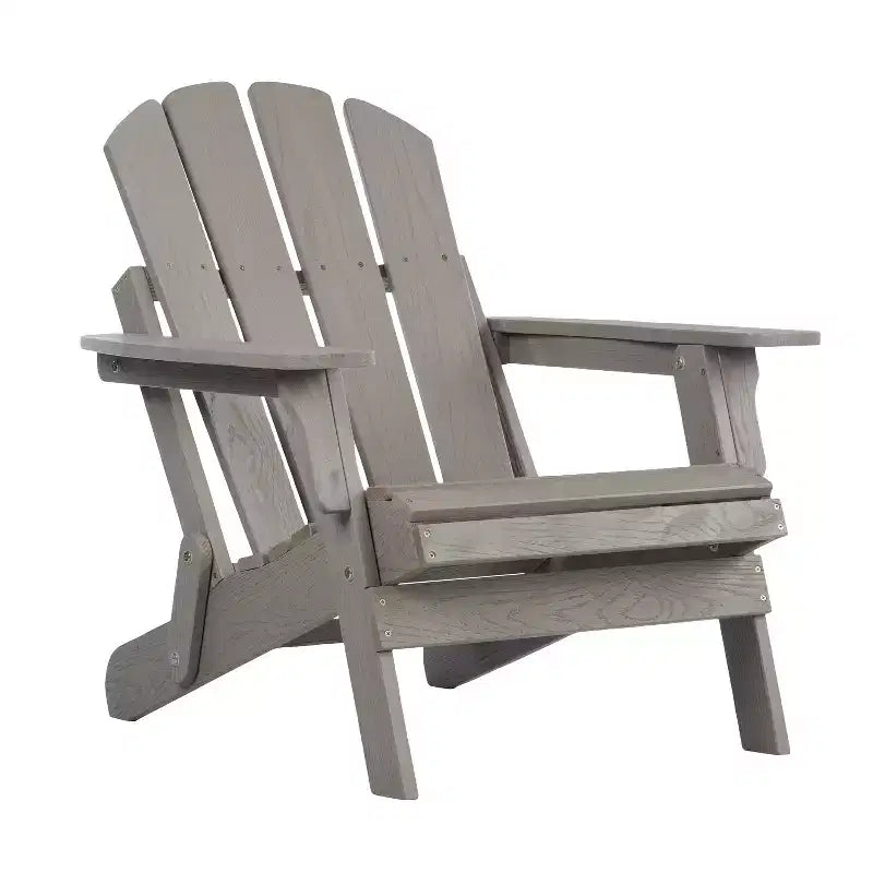 Sedia Adirondack Pieghevole in Legno Goffrato Oversize con Schienale e Seduta Preassemblati, Legno di Hemlock, Capacità di Carico 150 kg per Giardino o Terrazza