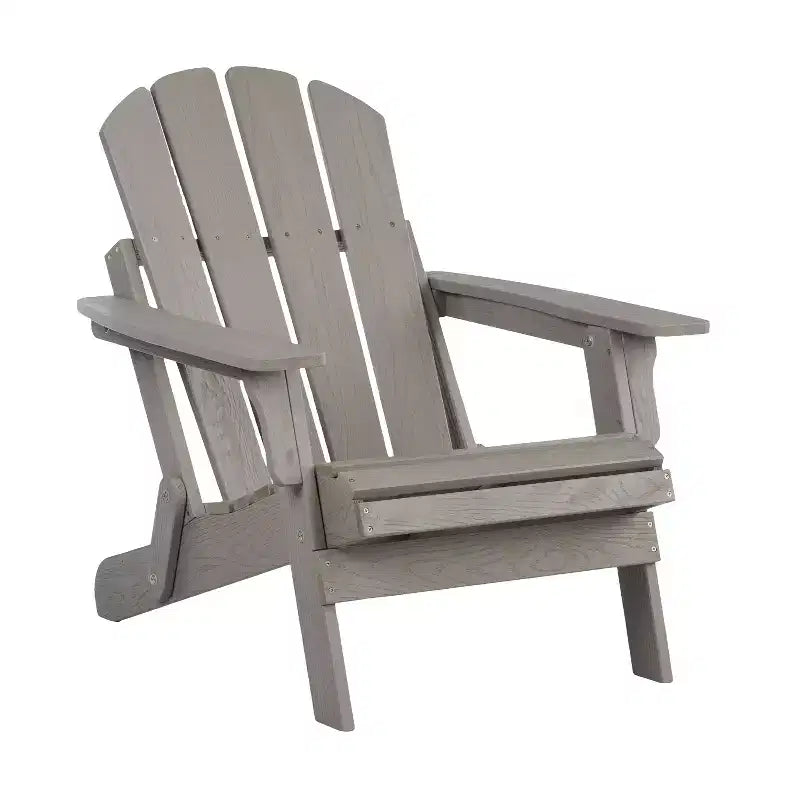 Sedia Adirondack Pieghevole in Legno Goffrato Oversize con Schienale e Seduta Preassemblati, Legno di Hemlock, Capacità di Carico 150 kg per Giardino o Terrazza