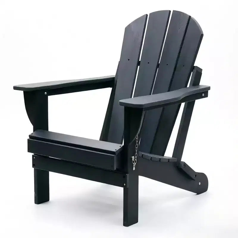 Sedia Pieghevole Adirondack per tutte le stagioni in HDPE con doppi portabicchieri, capacità di peso 172 kg, bassa manutenzione per giardino o campeggio