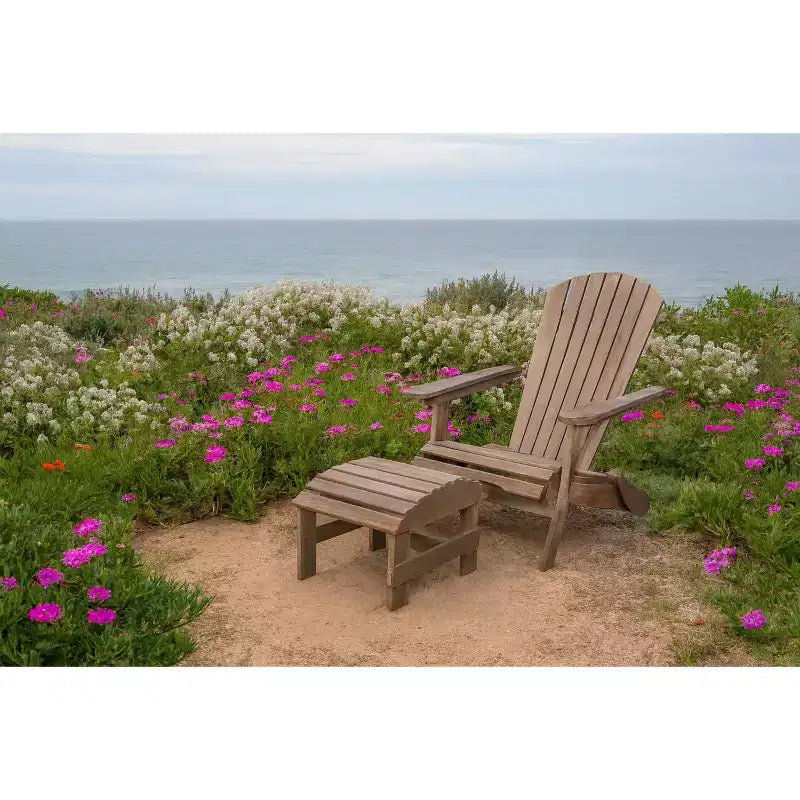 Sedia Adirondack Pieghevole di Grandi Dimensioni in Legno di Pino
