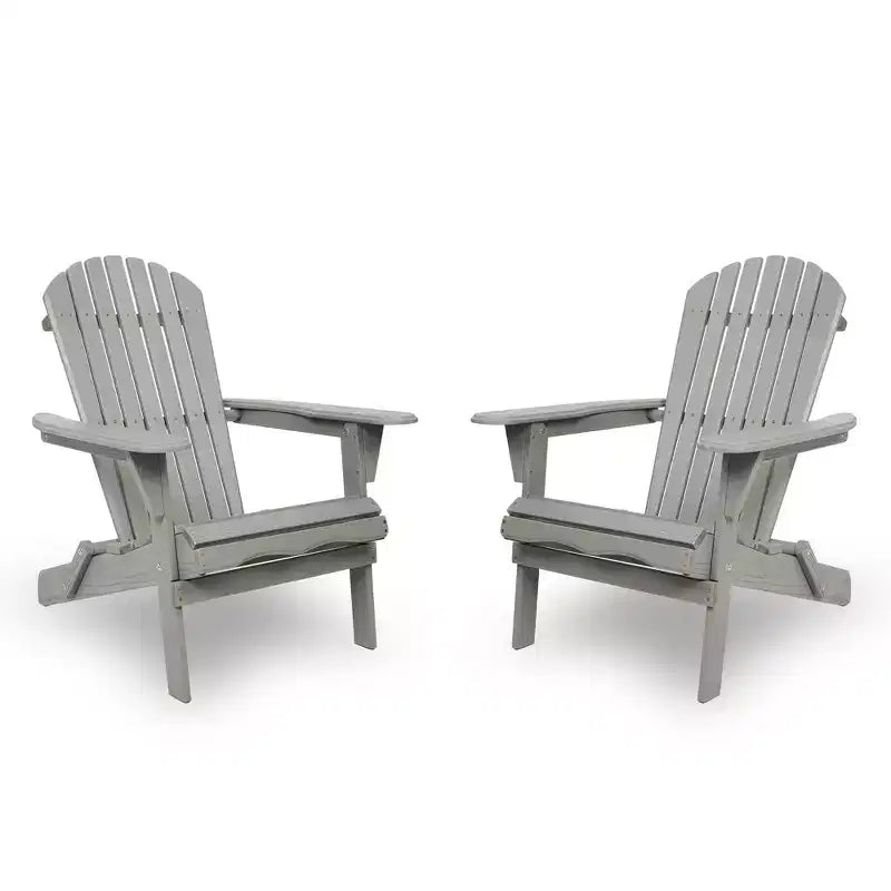 Fauteuils Adirondack pliables en cèdre, grain de bois estampé pour le jardin, sièges de salon d'extérieur pour patio