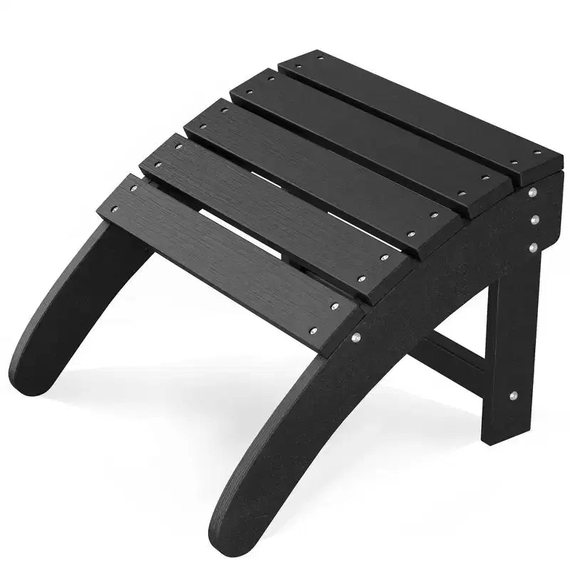 Poggiapiedi pieghevole Adirondack, set da 2, in HDPE resistente alle intemperie, 45,7 cm L x 47,5 cm P x 35,8 cm A, capacità 90 kg per patio