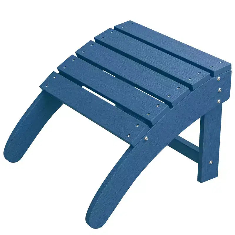 Ensemble de 2 poufs Adirondack pliables, repose-pieds en PEHD résistant aux intempéries, 45,7 cm (L) x 47,5 cm (P) x 35,8 cm (H), capacité de 90,7 kg pour terrasse