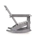 Gymax Adirondack Rocking Chair w/ Rounded Armrests HDPE Porch Rocker Supports up to 330lbs Gray