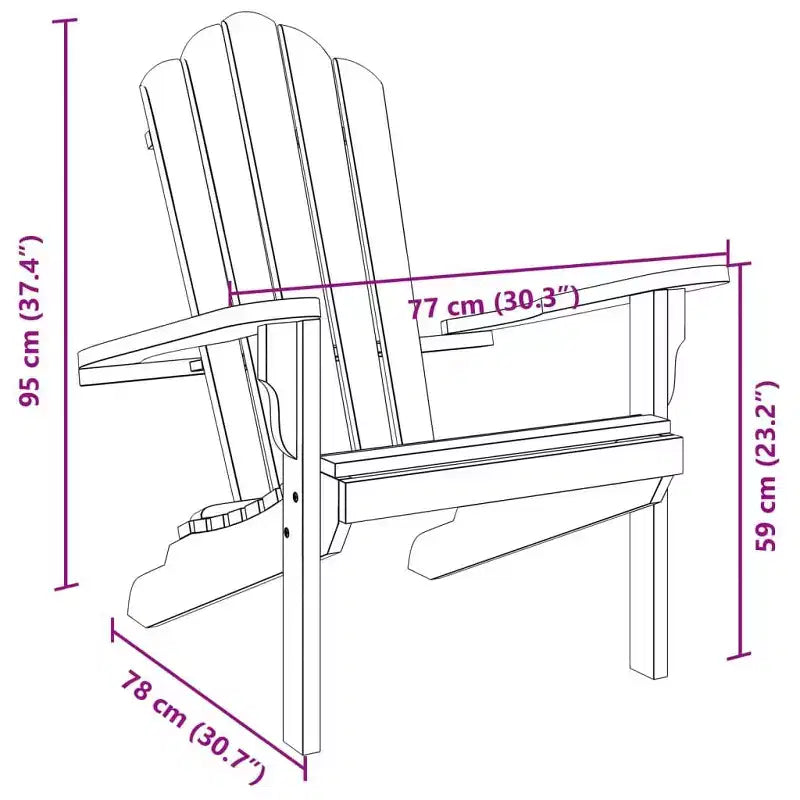 vidaXL Sedia Adirondack 2 pz 78x77x95 cm in Legno Massello di Teak