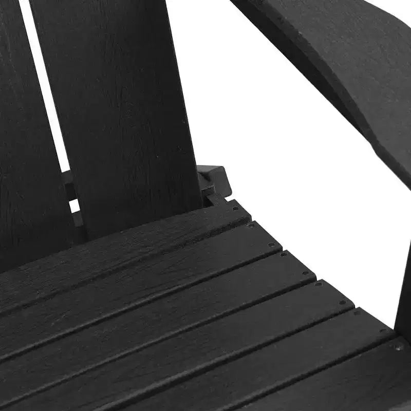 vidaXL Sedia pieghevole Adirondack, Nera 80,5 x 74,5 x 92 cm in HDPE