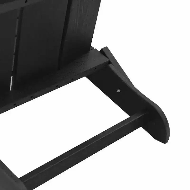 vidaXL Sedia pieghevole Adirondack, Nera 80,5 x 74,5 x 92 cm in HDPE