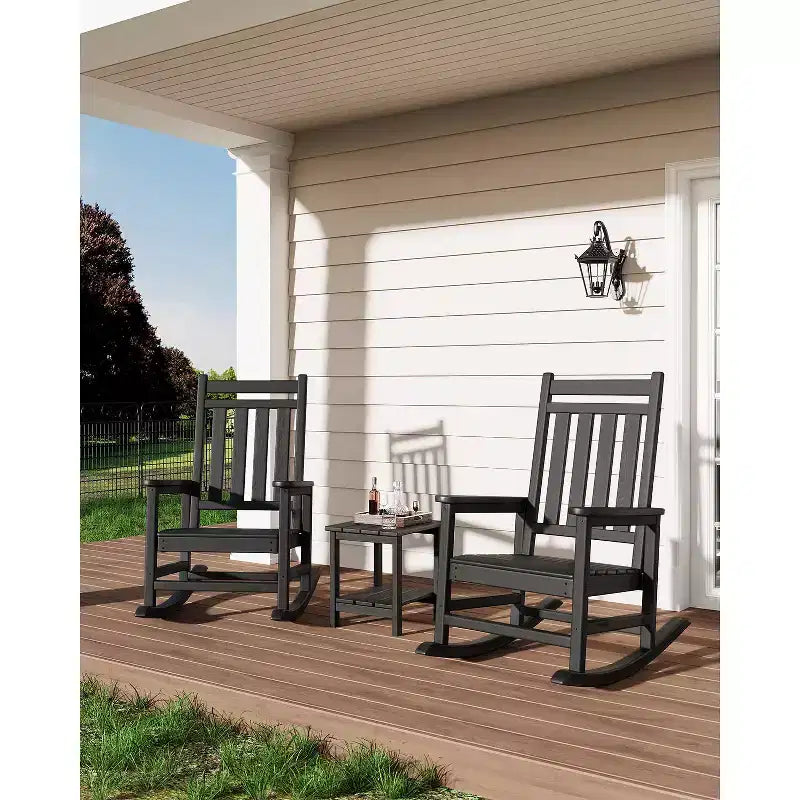 Tavolino da esterno Adirondack 18, 2 piani in HDPE resistente alle intemperie, tavolino quadrato per patio, piscina, portico, terrazza
