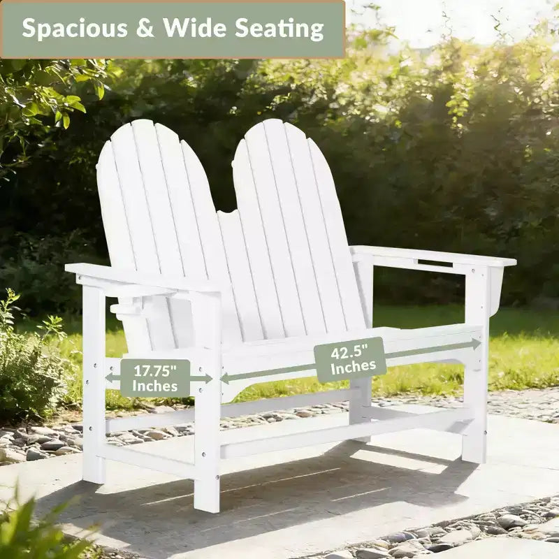 WestinTrends Panca da giardino Adirondack 49 per esterni St. Augustine in HDPE