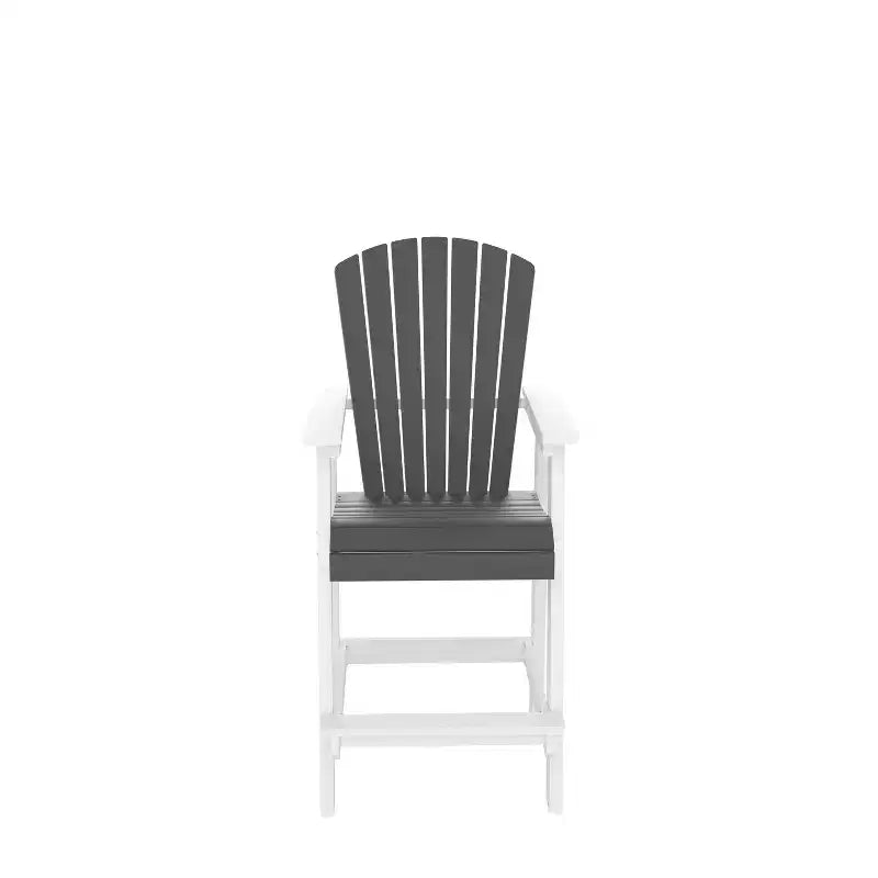 Sgabello da bar da esterno GDFStudio Harbor Adirondack in HDPE con braccioli allargati (set da 2)
