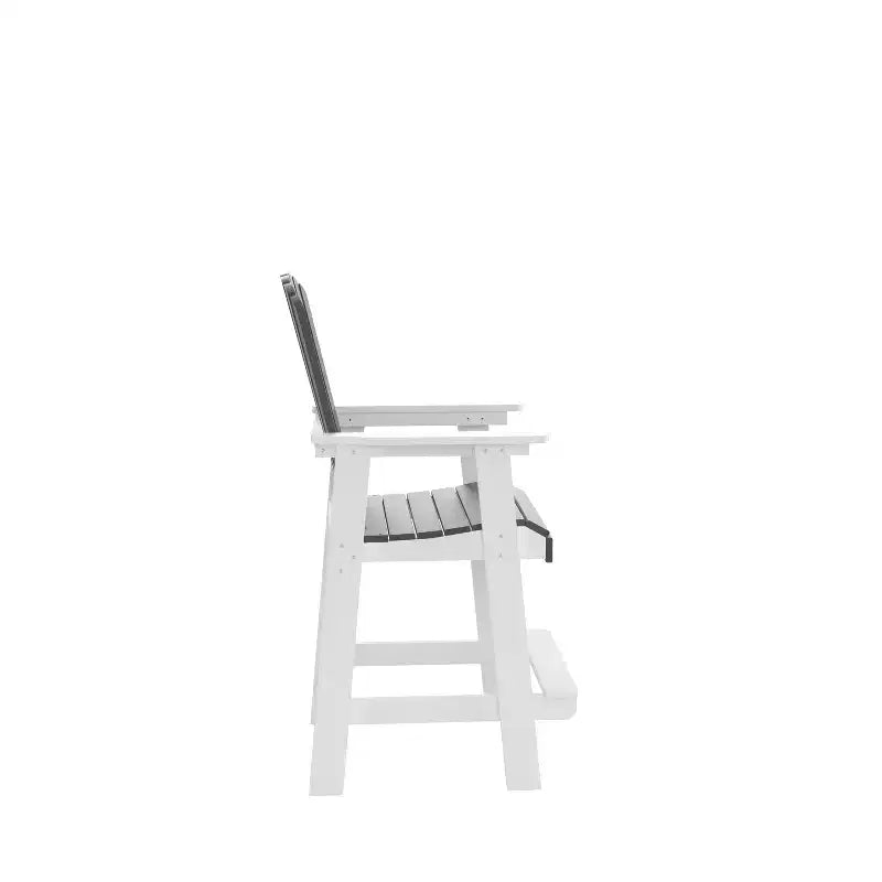 Sgabello da bar da esterno GDFStudio Harbor Adirondack in HDPE con braccioli allargati (set da 2)