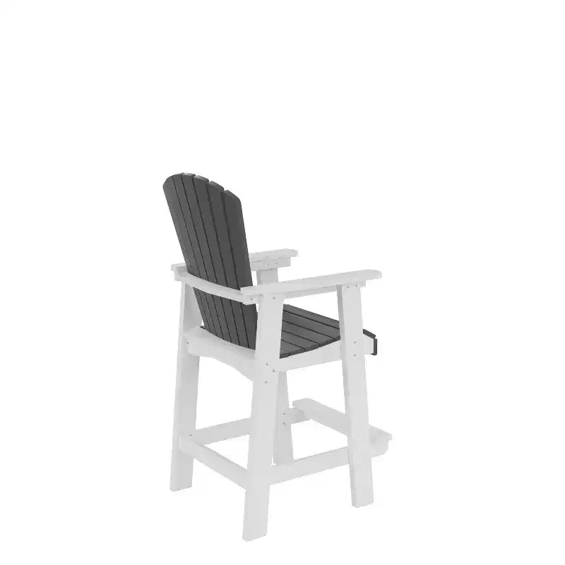 Sgabello da bar da esterno GDFStudio Harbor Adirondack in HDPE con braccioli allargati (set da 2)