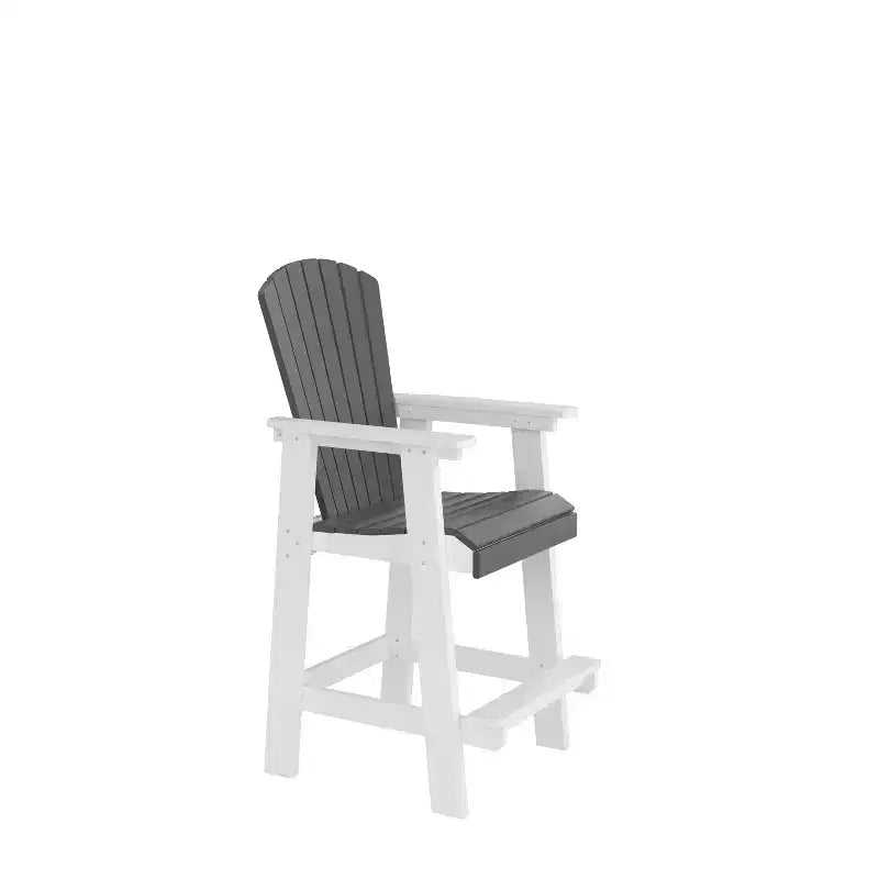 Sgabello da bar da esterno GDFStudio Harbor Adirondack in HDPE con braccioli allargati (set da 2)