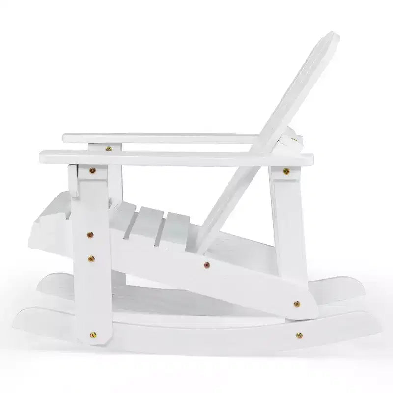 Costway 4 SEDIE A DONDOLO PER BAMBINI Adirondack da Esterno in Legno Massello con Schienale a Doghe