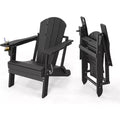 Karl Home Patio HDPE Folding Adirondack Chair With Cup Holder