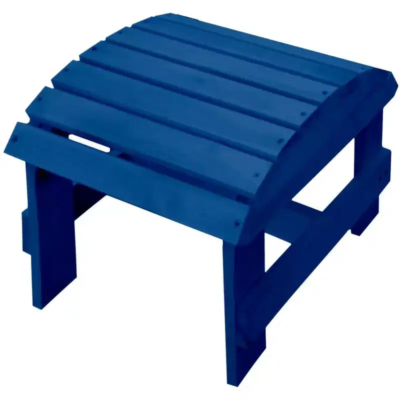 Sedia Adirondack Pieghevole di Grandi Dimensioni in Legno di Pino con Ottomana e Tavolino Laterale