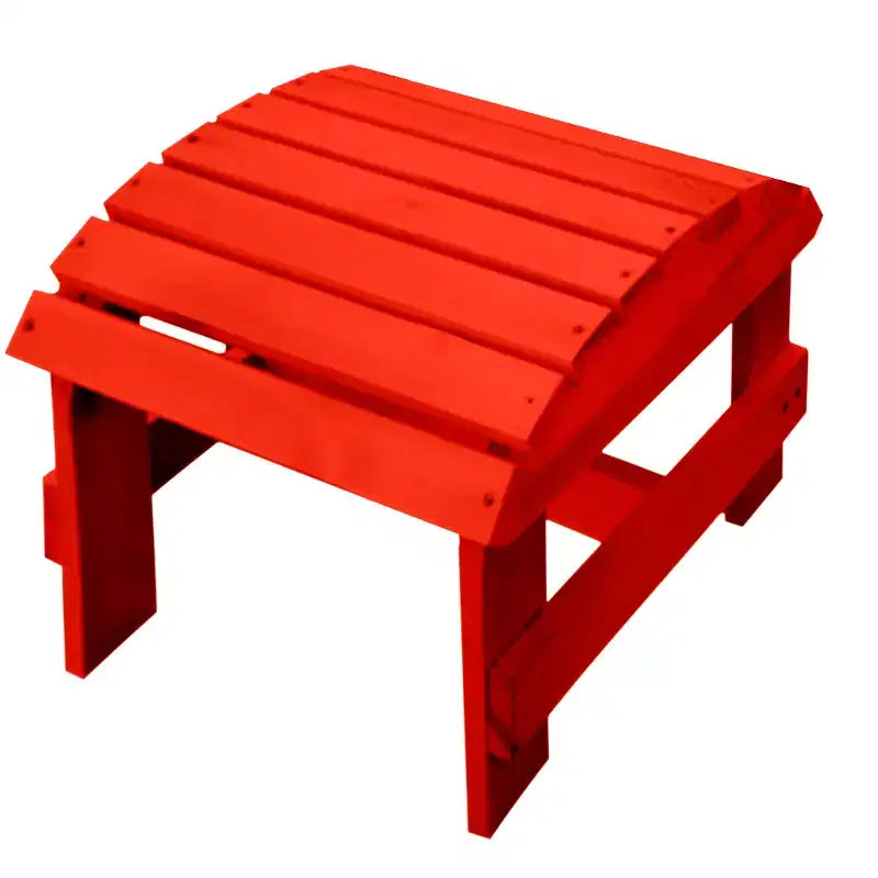 Sedia Adirondack Pieghevole di Grandi Dimensioni in Legno di Pino con Ottomana e Tavolino Laterale