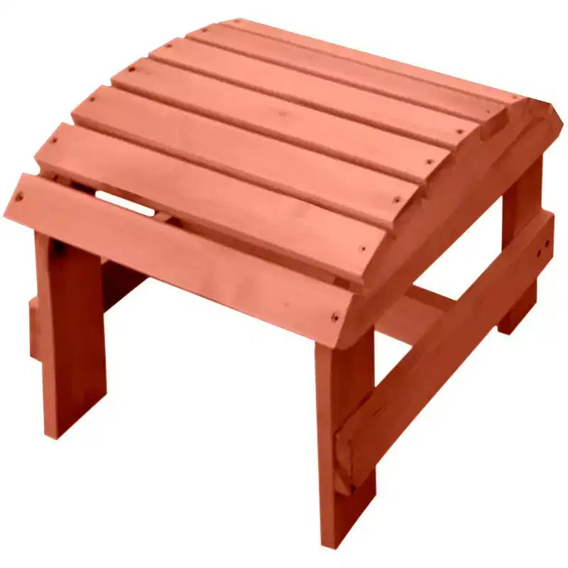 Sedia Adirondack Pieghevole di Grandi Dimensioni in Legno di Pino con Ottomana e Tavolino Laterale