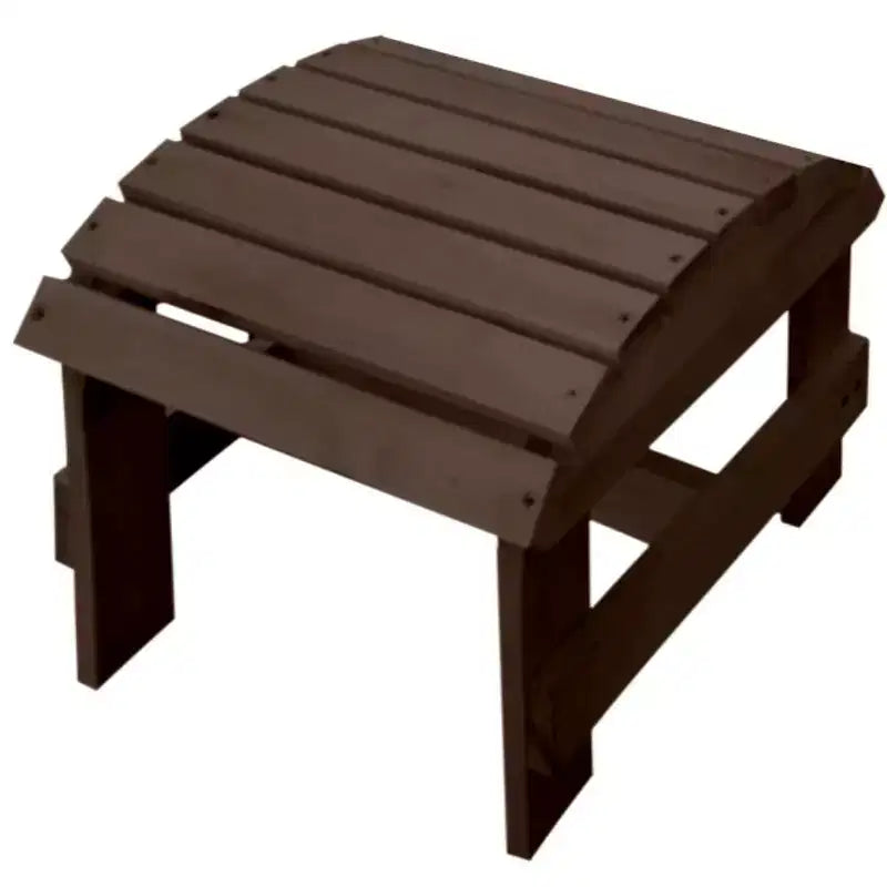 Sedia Adirondack Pieghevole di Grandi Dimensioni in Legno di Pino con Ottomana e Tavolino Laterale