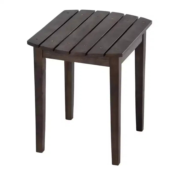 Sedia Adirondack Pieghevole di Grandi Dimensioni in Legno di Pino con Ottomana e Tavolino Laterale