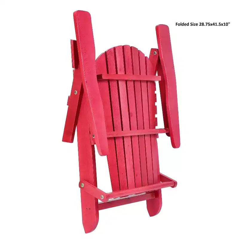 Sedia Adirondack Pieghevole Grande Grand Collection in Pino, Rossa