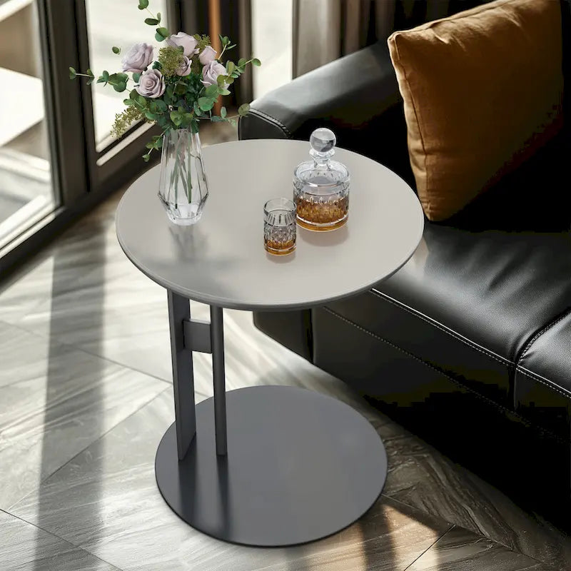 Tavolino da caffè quadrato moderno con 2 cassetti, tavolino laterale bianco Mecha Styling da 80 cm (tavoli grandi/piccoli venduti separatamente)
