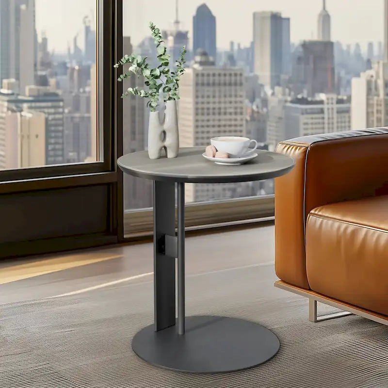 Tavolino da caffè quadrato moderno con 2 cassetti, tavolino laterale bianco Mecha Styling da 80 cm (tavoli grandi/piccoli venduti separatamente)