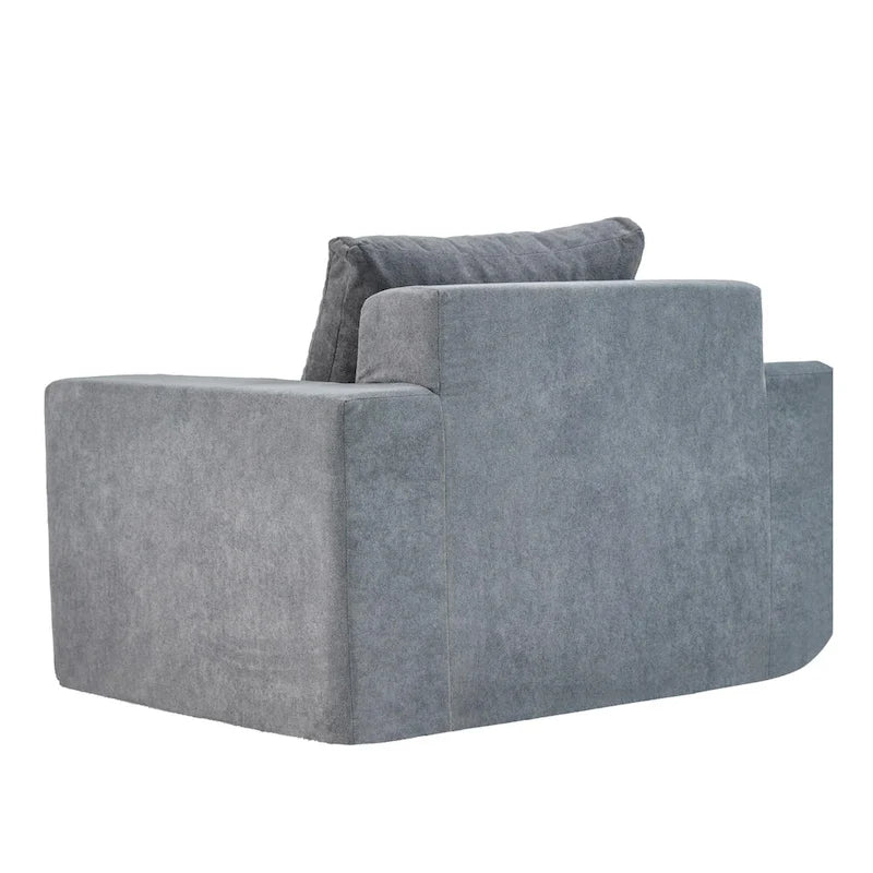 Poltrona moderna semplice grigia con cuscino 40.2