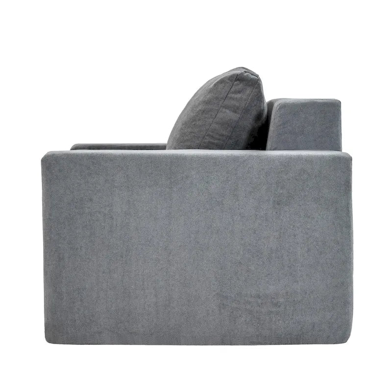 Poltrona moderna semplice grigia con cuscino 40.2