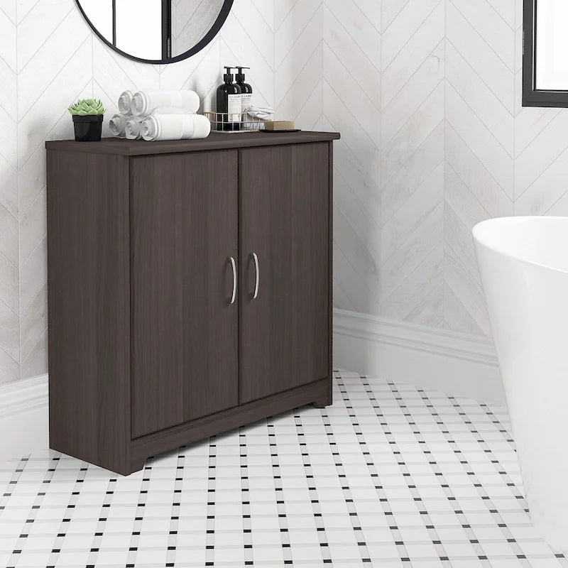 Petit meuble de rangement de salle de bain Cabot avec portes par Bush Furniture