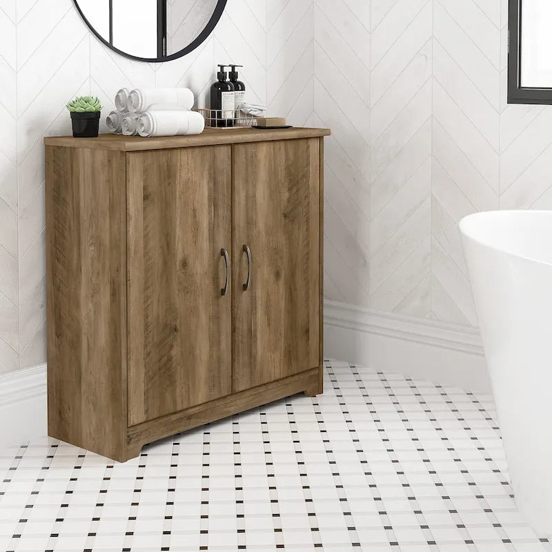 Petit meuble de rangement de salle de bain Cabot avec portes par Bush Furniture