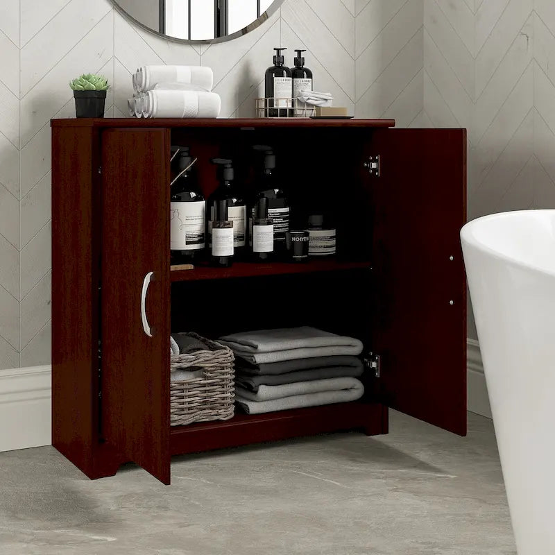 Petit meuble de rangement de salle de bain Cabot avec portes par Bush Furniture