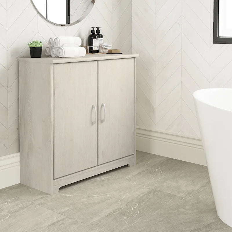 Petit meuble de rangement de salle de bain Cabot avec portes par Bush Furniture