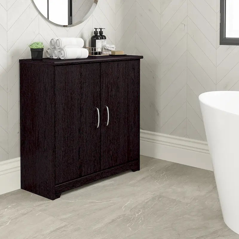 Petit meuble de rangement de salle de bain Cabot avec portes par Bush Furniture