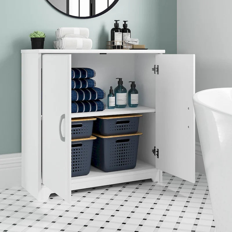 Mobiletto Contenitore Cabot con Ante per Bagno Piccolo di Bush Furniture